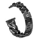 For Garmin Vivoactive 4 / Venu 2 22mm Row Diamonds Denim Chain Watch Band(Black) - 1