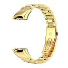For Huawei Band 4 / Honor Band 5i MIJOBS Three Strains Stainless Steel Watch Band(Gold) - 1