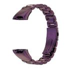 For Huawei Band 4 / Honor Band 5i MIJOBS Three Strains Stainless Steel Watch Band(Purple) - 1