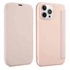 For iPhone 13 mini Skin Feel Horizontal Flip PU Leather Case with Holder & Card Slot (Pink) - 1