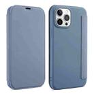 For iPhone 13 Skin Feel Horizontal Flip PU Leather Case with Holder & Card Slot(Lavender Grey) - 1