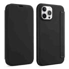 For iPhone 13 Skin Feel Horizontal Flip PU Leather Case with Holder & Card Slot(Black) - 1