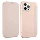 For iPhone 13 Pro Max Skin Feel Horizontal Flip PU Leather Case with Holder & Card Slot (Pink) - 1