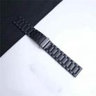 For Xiaomi Haylou RS3 / Suunto 9 Peak 22mm Universal Titanium Alloy Three Plants Flat Buckle Watch Band(Black) - 1