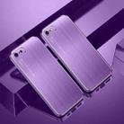 For iPhone SE 2022 / SE 2020 / 8 / 7 Cool Sharp Series Aluminum Plate Brushed Lens All-inclusive Protective Case(Roland Purple) - 1