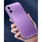 For iPhone XR Cool Sharp Series Aluminum Plate Brushed Lens All-inclusive Protective Case(Roland Purple) - 7