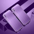 Cool Sharp Series Aluminum Plate Brushed Lens All-inclusive Protective Case For iPhone XS Max(Roland Purple) - 1