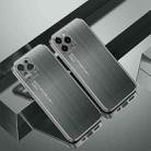 For iPhone 11 Pro Cool Sharp Series Aluminum Plate Brushed Lens All-inclusive Protective Case (Space Gray) - 1