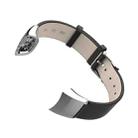 For Honor Band 4 / 5 MIJOBS Cowhide Leather Watch Band(Silver Black) - 1