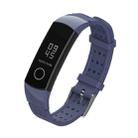 For Honor Band 4 / 5 MIJOBS Breathable Silicone Watch Band with Hole(Navy Blue) - 1