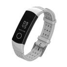 For Honor Band 4 / 5 MIJOBS Breathable Silicone Watch Band with Hole(Grey) - 1