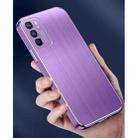 For OPPO Reno6 Cool Sharp Series Aluminum Plate Brushed Lens All-inclusive Protective Case(Roland Purple) - 7