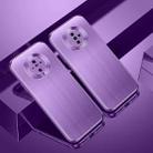 For vivo S6 5G Cool Sharp Series Aluminum Plate Brushed Lens All-inclusive Protective Case(Roland Purple) - 1