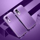 For vivo S9e Cool Sharp Series Aluminum Plate Brushed Lens All-inclusive Protective Case(Roland Purple) - 1