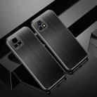 For vivo Y52s Cool Sharp Series Aluminum Plate Brushed Lens All-inclusive Protective Case(Jazz Black) - 1