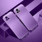 For vivo Y52s Cool Sharp Series Aluminum Plate Brushed Lens All-inclusive Protective Case(Roland Purple) - 1