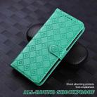 For Samsung Galaxy S20+ Embossed Big Small Concentric Squares Pattern Horizontal Flip Leather Case with Card Slot & Holder & Wallet(Green) - 6