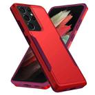 For Samsung Galay S21 Ultra 5G Pioneer Armor Heavy Duty PC + TPU Shockproof Case(Red) - 1