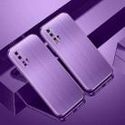 For Huawei nova 5 Cool Sharp Series Aluminum Plate Brushed Lens All-inclusive Protective Case(Roland Purple) - 1