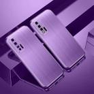 For Huawei nova 6 5G Cool Sharp Series Aluminum Plate Brushed Lens All-inclusive Protective Case(Roland Purple) - 1