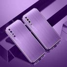 For Huawei P30 Cool Sharp Series Aluminum Plate Brushed Lens All-inclusive Protective Case(Roland Purple) - 1