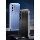 For Huawei P40 Cool Sharp Series Aluminum Plate Brushed Lens All-inclusive Protective Case(Sky Blue) - 2