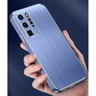 For Huawei P40 Cool Sharp Series Aluminum Plate Brushed Lens All-inclusive Protective Case(Sky Blue) - 7