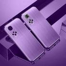 For Honor 50 Pro Cool Sharp Series Aluminum Plate Brushed Lens All-inclusive Protective Case(Roland Purple) - 1