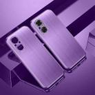 For Honor 50 SE Cool Sharp Series Aluminum Plate Brushed Lens All-inclusive Protective Case(Roland Purple) - 1