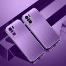 For Xiaomi Redmi K40 / K40 Pro Cool Sharp Series Aluminum Plate Brushed Lens All-inclusive Protective Case(Roland Purple) - 1