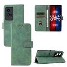 For vivo iQOO 8 Pro Solid Color Skin Feel Magnetic Buckle Horizontal Flip PU Leather Case with Holder & Card Slots & Wallet(Green) - 1