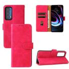 For Motorola Edge (2021) Solid Color Skin Feel Magnetic Buckle Horizontal Flip PU Leather Case with Holder & Card Slots & Wallet(Rose Gold) - 1