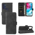 For Motorola Moto G60S Solid Color Skin Feel Magnetic Buckle Horizontal Flip PU Leather Case with Holder & Card Slots & Wallet(Black) - 1