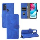 For Motorola Moto G60S Solid Color Skin Feel Magnetic Buckle Horizontal Flip PU Leather Case with Holder & Card Slots & Wallet(Blue) - 1