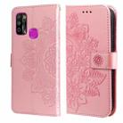 For Infinix Hot 9 Play 7-petal Flowers Embossing Pattern Horizontal Flip PU Leather Case with Holder & Card Slots & Wallet & Photo Frame(Rose Gold) - 1