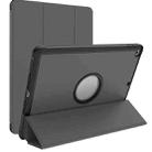 For iPad 10.2 2021 / 2020 / 2019 Shockproof Horizontal Flip TPU + PU Leather Case with 3-folding Holder & Pen Slot(Grey) - 1