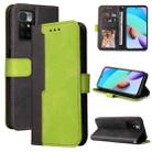 For Xiaomi Redmi 10 Business Stitching-Color Horizontal Flip PU Leather Case with Holder & Card Slots & Photo Frame(Green) - 1