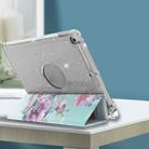 For iPad 10.2 2021 / 2020 / 2019 Painted Pattern Glitter Shockproof Horizontal Flip TPU + PU Leather Case with 3-folding Holder & Pen Slot(GWL017 Flower) - 6