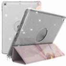 For iPad 10.2 2021 / 2020 / 2019 Painted Pattern Glitter Shockproof Horizontal Flip TPU + PU Leather Case with 3-folding Holder & Pen Slot(GWL020 Marble) - 3