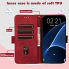 For Xiaomi Redmi Note 8 2021 Embossed Cat Butterflies Pattern Horizontal Flip Leather Case with Card Slot & Holder & Wallet(Red) - 4