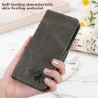 For Xiaomi Redmi Note 8 2021 Embossed Cat Butterflies Pattern Horizontal Flip Leather Case with Card Slot & Holder & Wallet(Grey) - 7