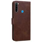 For Xiaomi Redmi Note 8 2021 Embossed Cat Butterflies Pattern Horizontal Flip Leather Case with Card Slot & Holder & Wallet(Brown) - 3