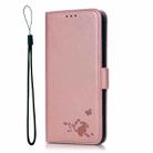 For Xiaomi Redmi Note 8 2021 Embossed Cat Butterflies Pattern Horizontal Flip Leather Case with Card Slot & Holder & Wallet(Pink) - 2