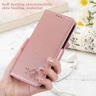 For Xiaomi Redmi Note 8 2021 Embossed Cat Butterflies Pattern Horizontal Flip Leather Case with Card Slot & Holder & Wallet(Pink) - 7