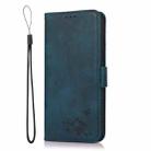 For Xiaomi Redmi Note 8 2021 Embossed Cat Butterflies Pattern Horizontal Flip Leather Case with Card Slot & Holder & Wallet(Blue) - 2