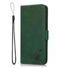 For Xiaomi Redmi Note 8 2021 Embossed Cat Butterflies Pattern Horizontal Flip Leather Case with Card Slot & Holder & Wallet(Green) - 2