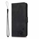 For Xiaomi Redmi Note 8 2021 Embossed Cat Butterflies Pattern Horizontal Flip Leather Case with Card Slot & Holder & Wallet(Black) - 2