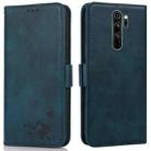 For Xiaomi Redmi Note 8 Pro Embossed Cat Butterflies Pattern Horizontal Flip Leather Case with Card Slot & Holder & Wallet(Blue) - 1