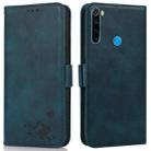 For Xiaomi Redmi Note 8T Embossed Cat Butterflies Pattern Horizontal Flip Leather Case with Card Slot & Holder & Wallet(Blue) - 1