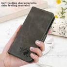 For Xiaomi Redmi Note 9 5G / Note 9T Embossed Cat Butterflies Pattern Horizontal Flip Leather Case with Card Slot & Holder & Wallet(Grey) - 7